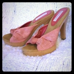 Red Checker Board Heels